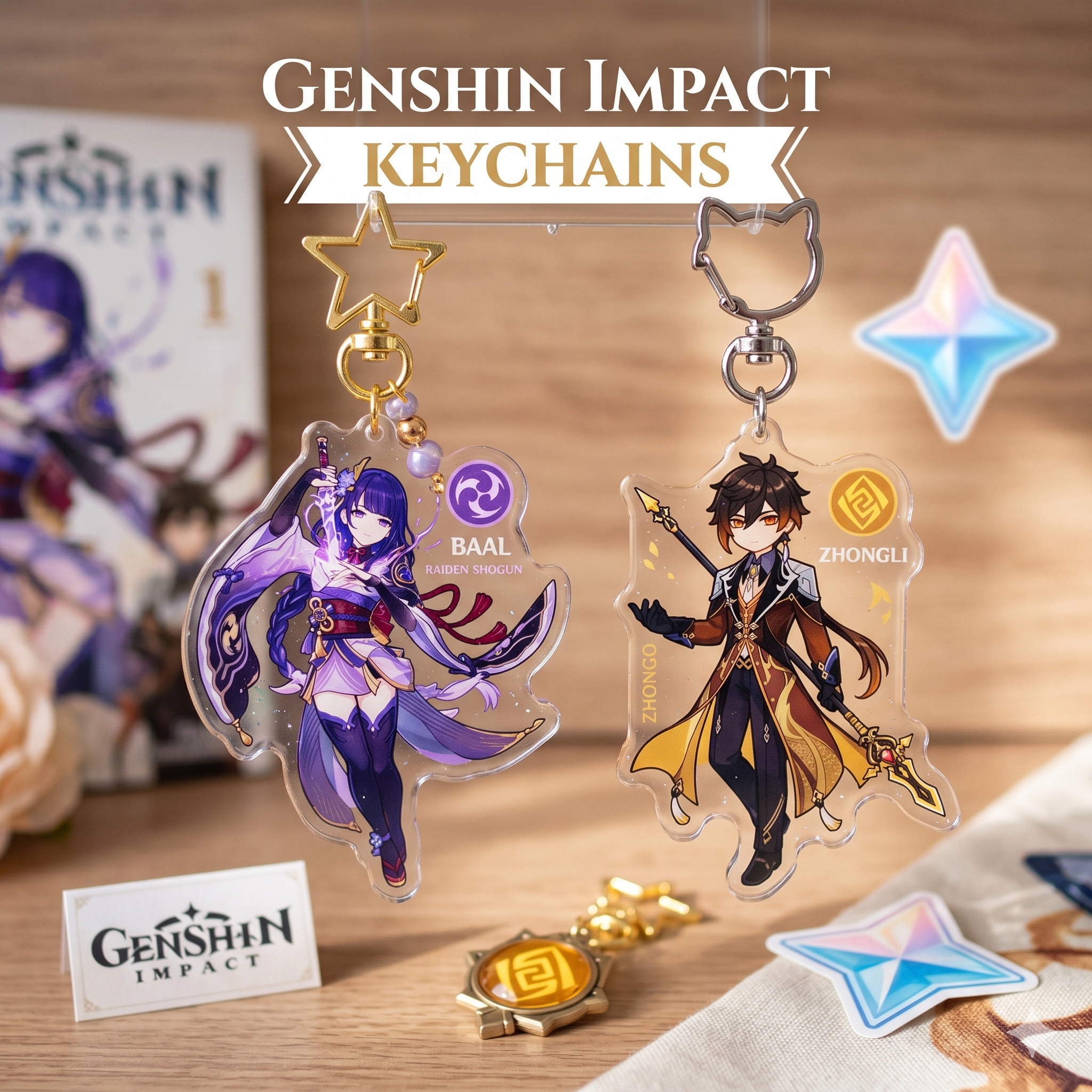 Genshin Impact Acrylic Keychains