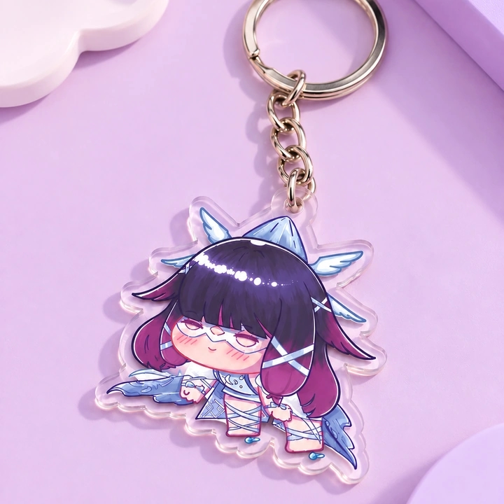 Genshin Impact Columbina Transparent Acrylic Hanging Keychain for Bags & Backpacks